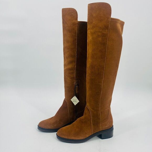 Cole Haan Size 5B Tan Water Resistant Suede Calgary Over the Knee Boots - Picture 1 of 12